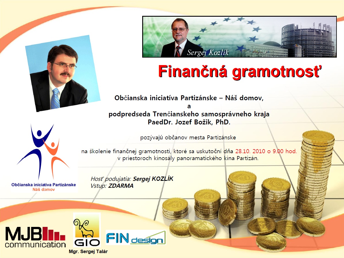 Pozvánka - Finančná gramotnosť